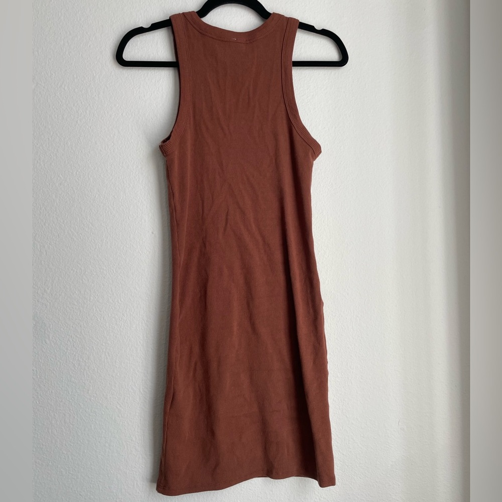 Cotton On Rust Ribbed Mini Dress - Picture 2 of 3